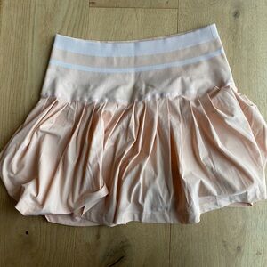 Wilson Peach Pleated Skirt with White Stripes